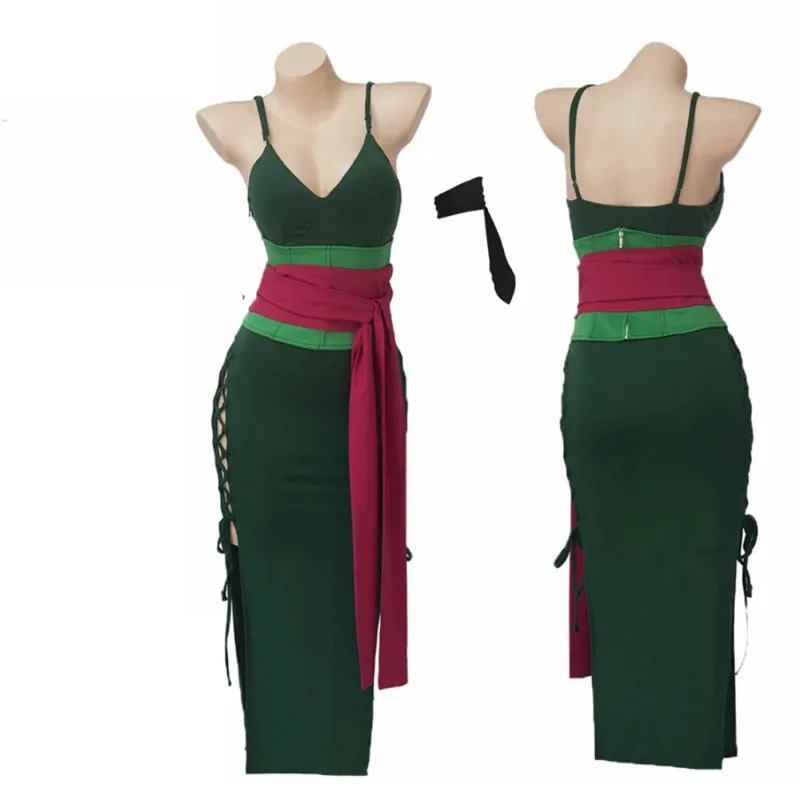 Anime Zoro Cosplay Female - Anime Wano Country Roronoa Costume Cosplay