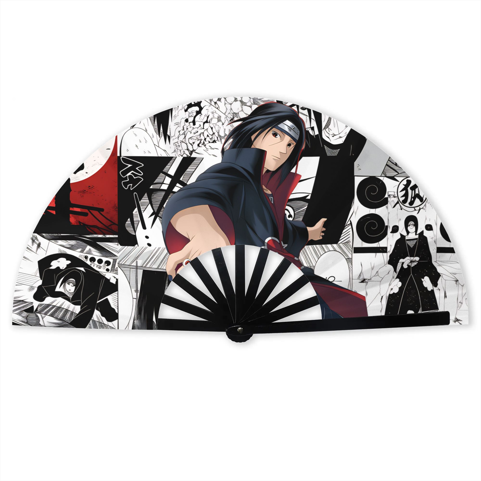 Anime Cosplay Naruto - Ventaglio Pieghevole Stile Naruto Uchiha Sasuke,
