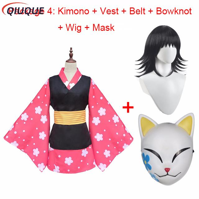 Anime Cosplay Mask - Makomo Costume Cosplay Kimono Uniforme Maschera