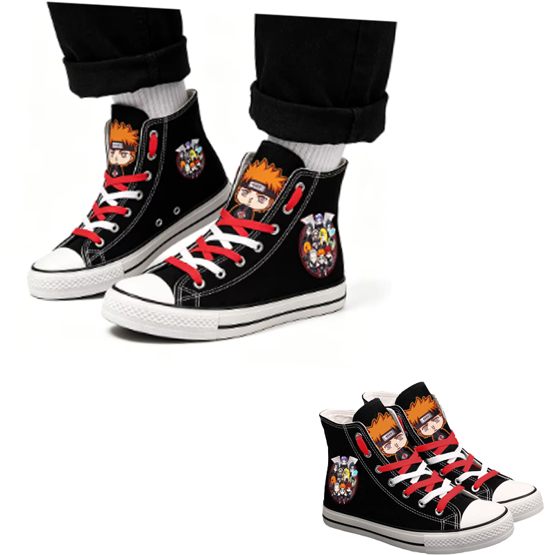 Anime Cosplay Couples Ideas - Scarpe in tela alte Naruto Uzumaki