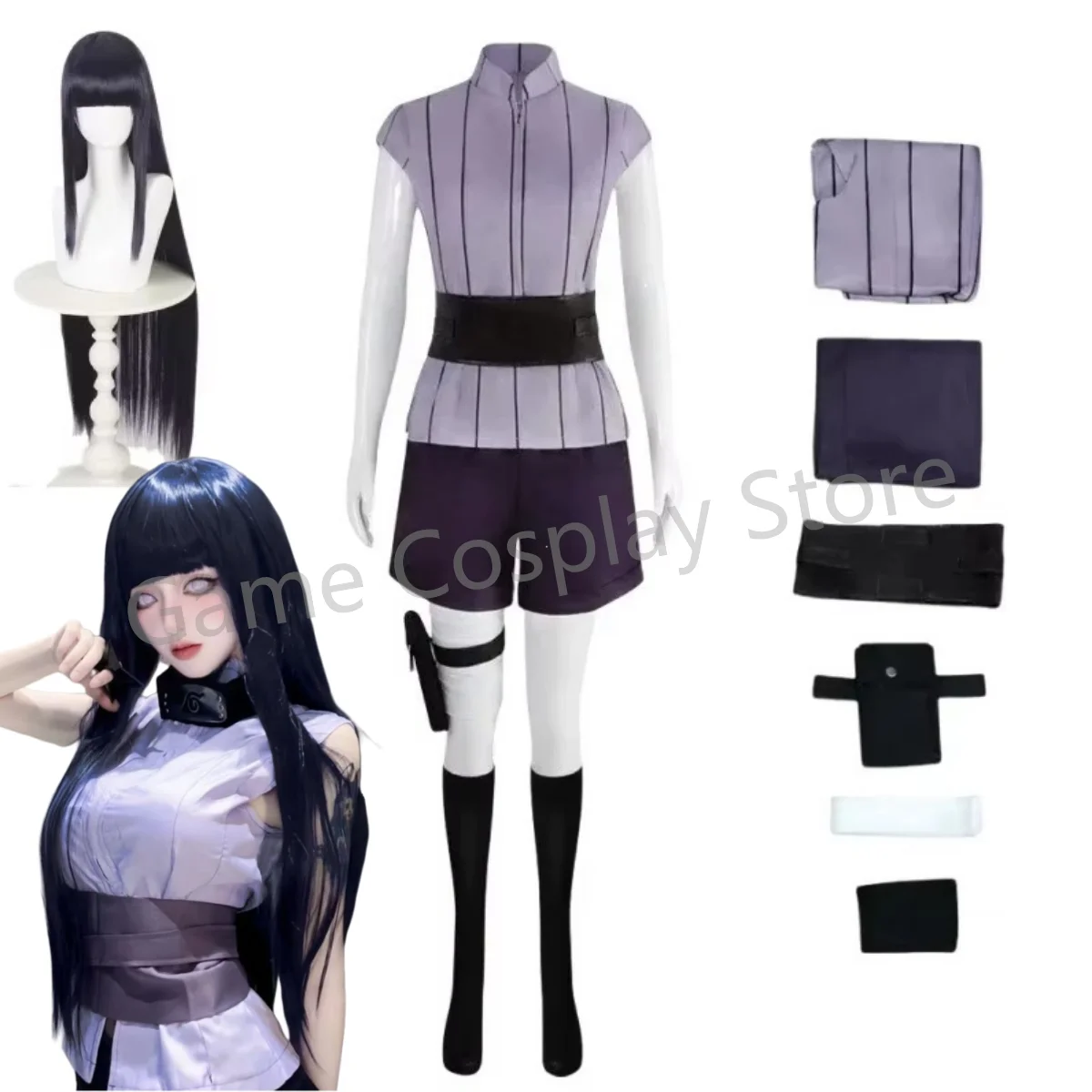Violet Evergarden Dress - Parrucca del costume cosplay Hyuga Hinata