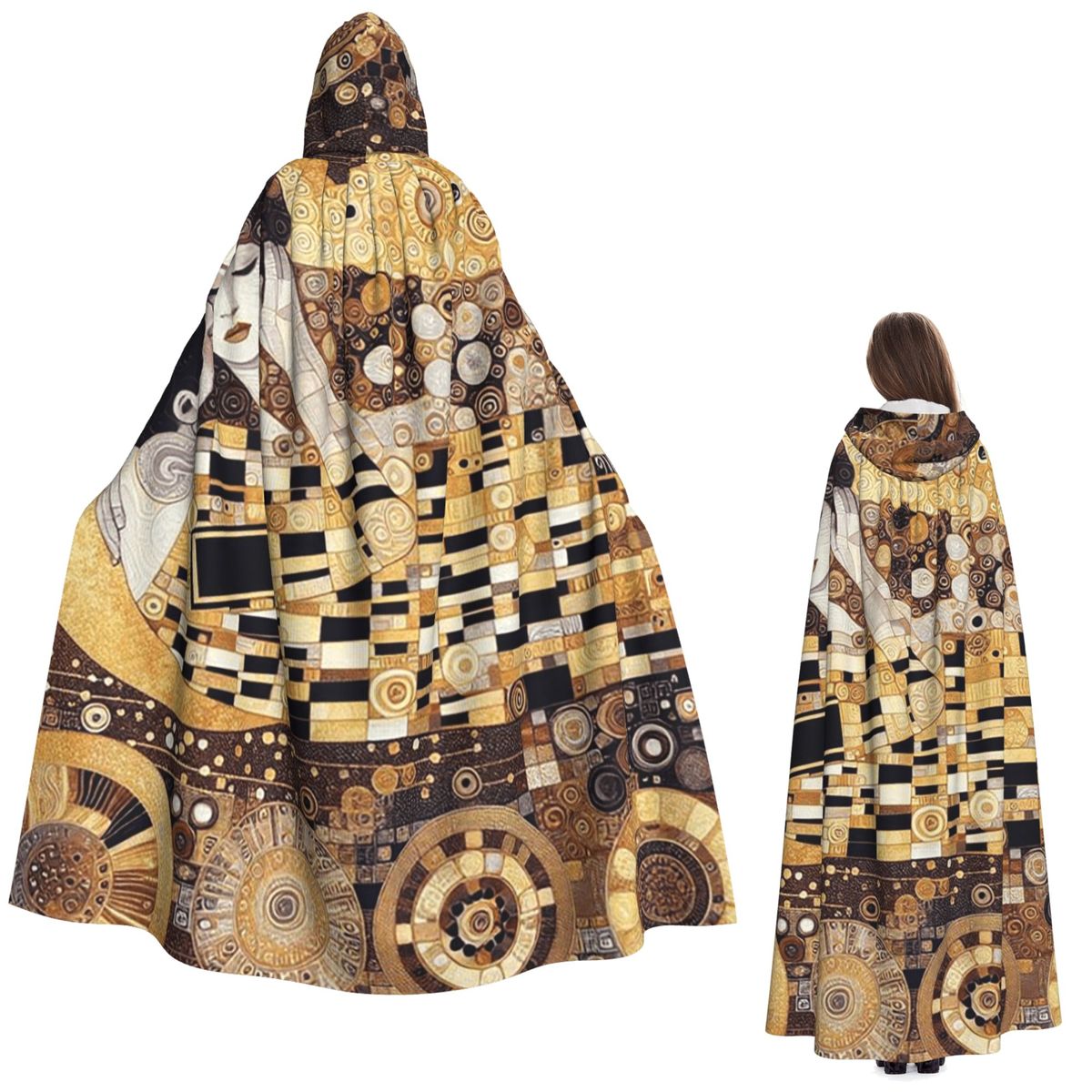 Anime Cosplay Kiss - Mantello Lungo con Cappuccio Gustav Klimt