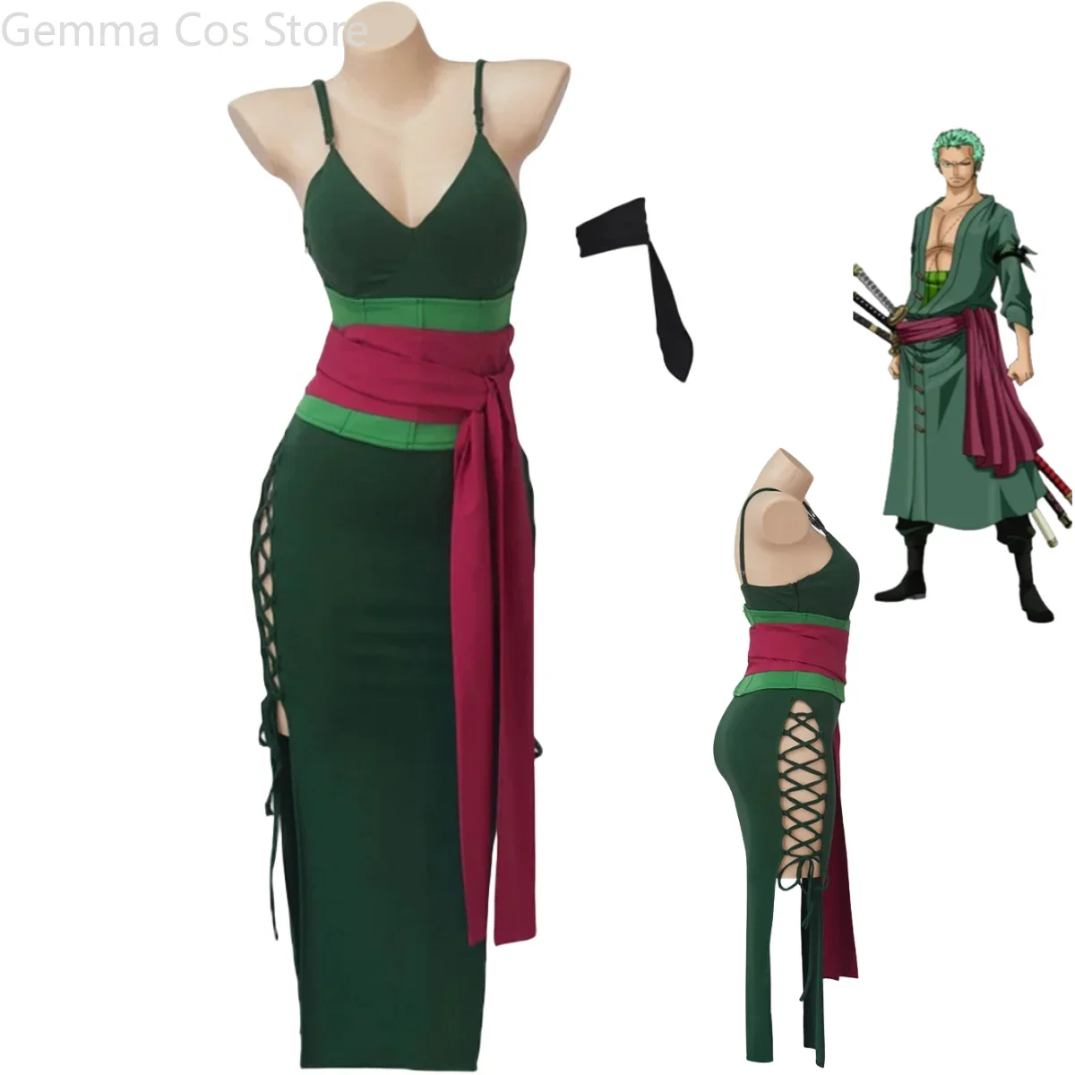 Anime Zoro Cosplay Female - Anime Roronoa Zoro Costume Cosplay Versione