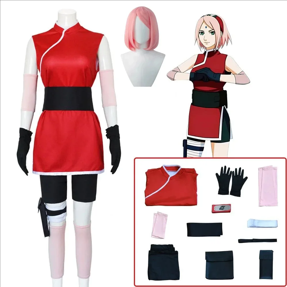 Anime Cosplay Ninja - Costume Cosplay Haruno Sakura per Donne