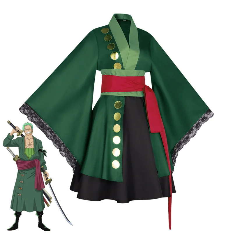 Anime Roronoa Zoro Costume Cos - Anime Zoro Cosplay Female recensione e prezzo