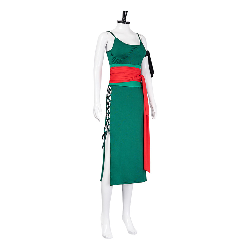 Costume cosplay verde per donn - Anime Zoro Cosplay Female recensione e prezzo
