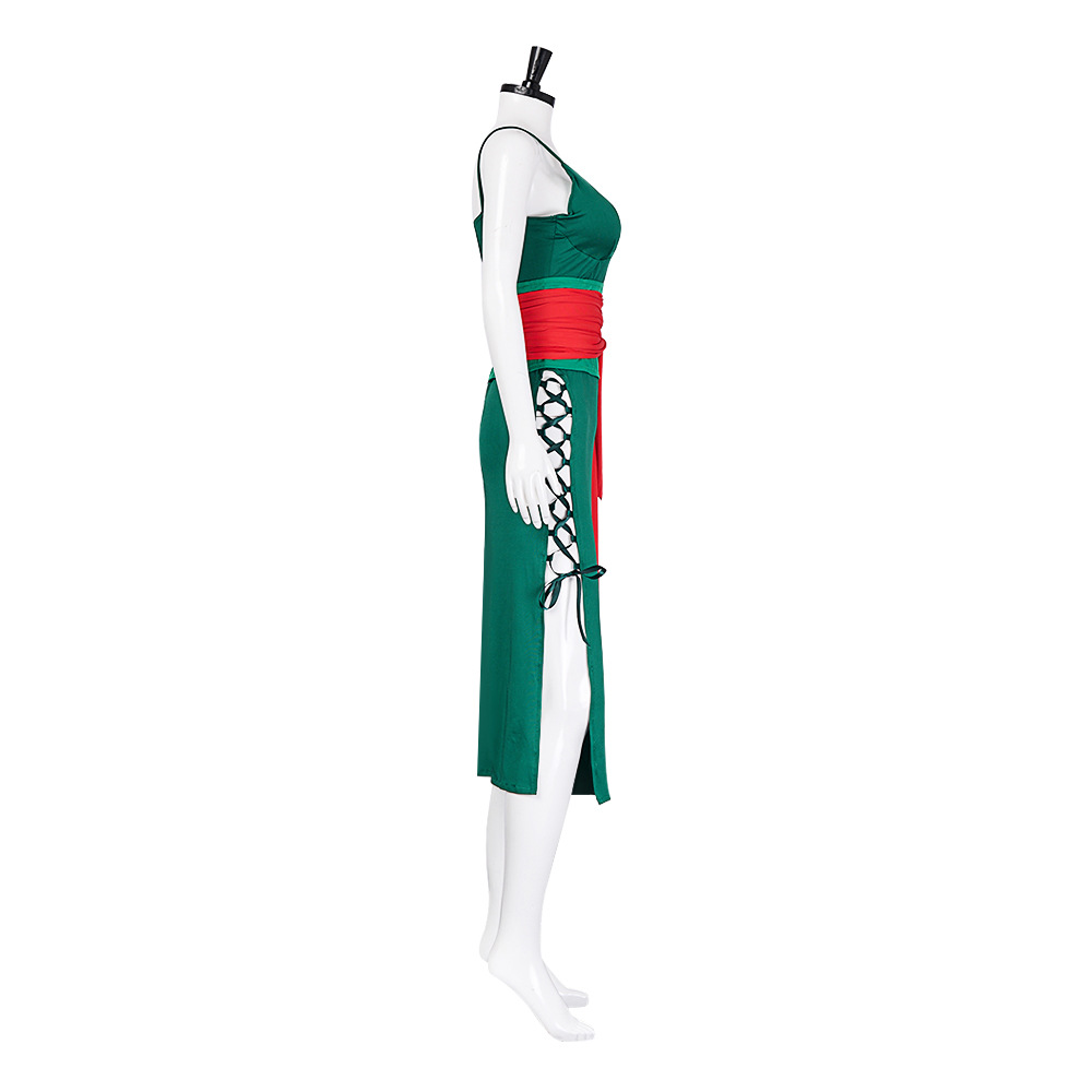 Costume cosplay verde per donn - Anime Zoro Cosplay Female recensione e prezzo