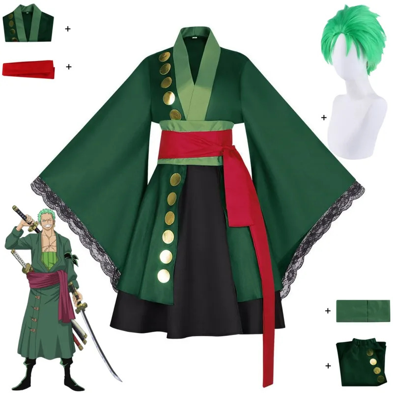 2025 aaa Anime Roronoa Zoro Co - Anime Zoro Cosplay Female recensione e prezzo