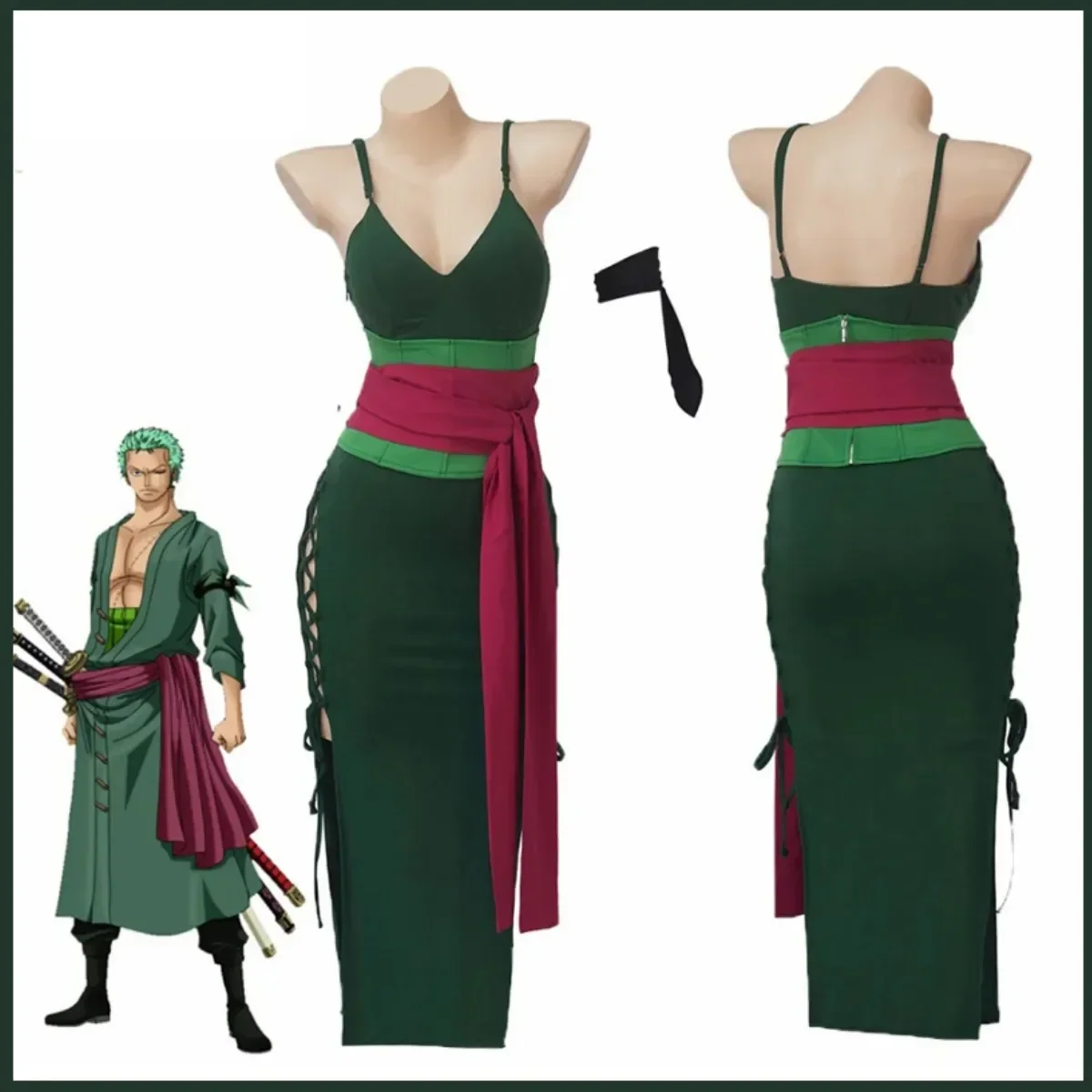 Anime Roronoa Zoro Costume Cos - Anime Zoro Cosplay Female recensione e prezzo